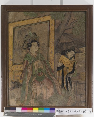 Fragment van muurschildering door School Chinese