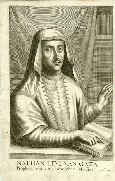 Nathan van Gaza (gravure) door School Dutch