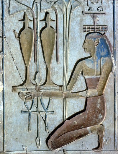 Abydos: Tempel van Seti I gewijd aan God Osiris door School Egyptian