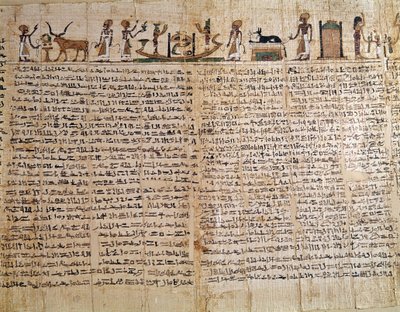 Egyptische oudheid: Papyrus van een Dodenboek. Late Periode. Parijs, Louvre Museum door School Egyptian