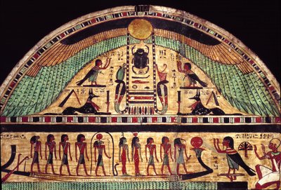 Grafstèle van de grote priester van Amon Ousirour door School Egyptian