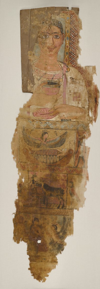 Portretwade van een jonge man, eerste helft van de 4e eeuw door School Egyptian
