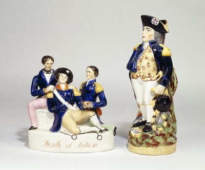 Een Staffordshire Portretgroep van de Dood van Nelson door School English