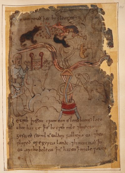 Angelsaksische tekeningen van dieren, illustratie uit 