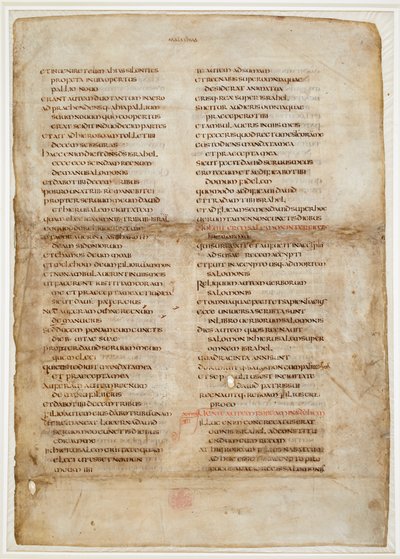 Bijbelfragment uit het Boek der Koningen (het 