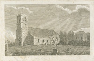 Blymhill Kerk (gravure) door School English