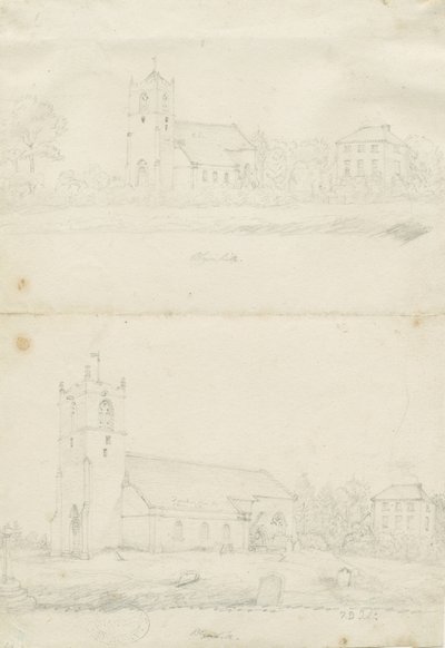 Blymhill Kerk: potloodtekeningen, nd [1797] door School English