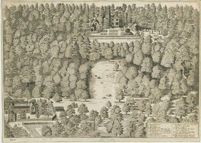 Boscobel Huis (gravure) door School English
