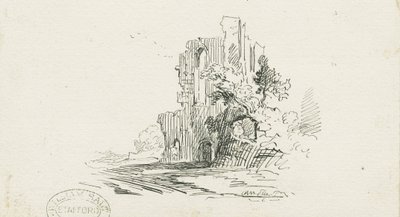 Croxden Abbey: pen en inkt tekening, nd [?19e eeuw] door School English