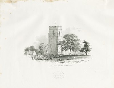 Drayton Bassett Church: lithografie (vignet), nd [ca. 1825-30] door School English