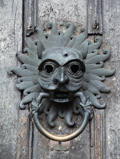 Durham Cathedral Sanctuary Knocker, kopie van 12e-eeuwse bronzen origineel door School English