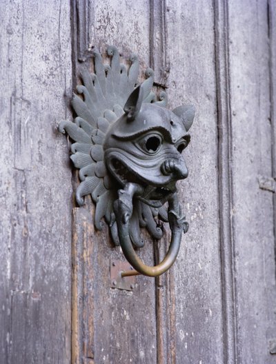 Durham Cathedral Sanctuary Knocker, kopie van 12e-eeuwse bronzen origineel door School English