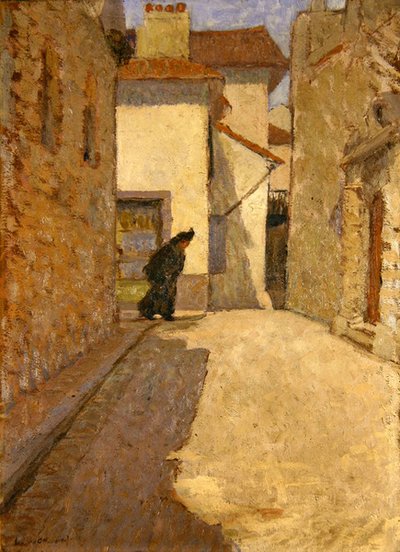 Figuur in een Straat in Dieppe door School English
