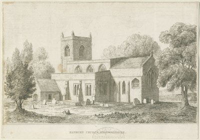 Hanbury Church: ets, nd [ca. 1800] door School English