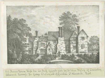 High Onn - Oud Landhuis (lithografie, nd [?19e eeuw]) door School English