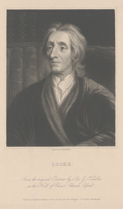 John Locke, gegraveerd door J. Posselwhite (gravure) door School English