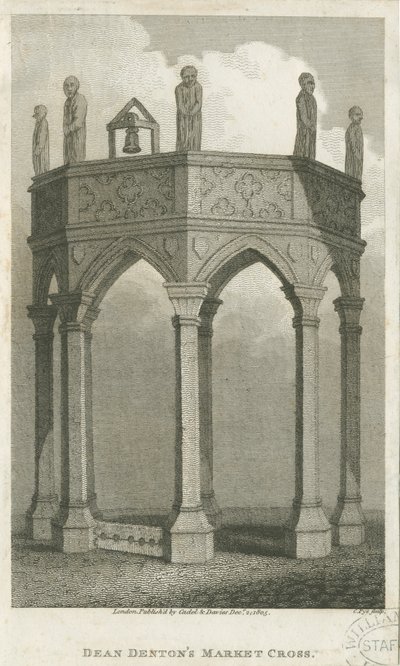 Lichfield - Marktplein: gravure, nd [ca. 1805] door School English