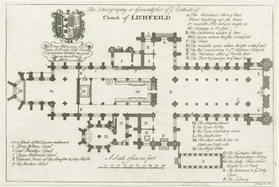 Lichfield Kathedraal - Grondplan door School English