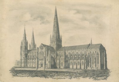 Lichfield Kathedraal - Zuidoostaanzicht door School English
