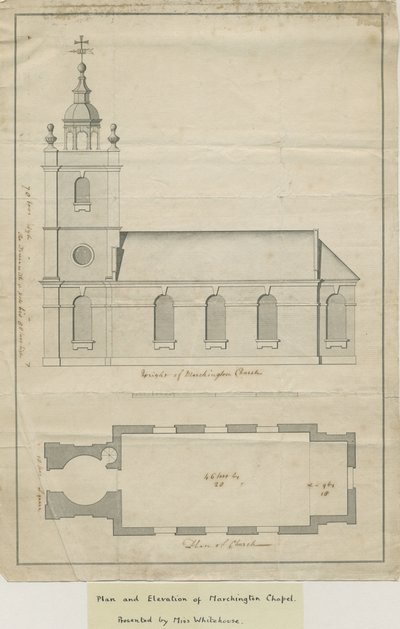Marchington Kerk - Exterieur en Interieur Plan door School English