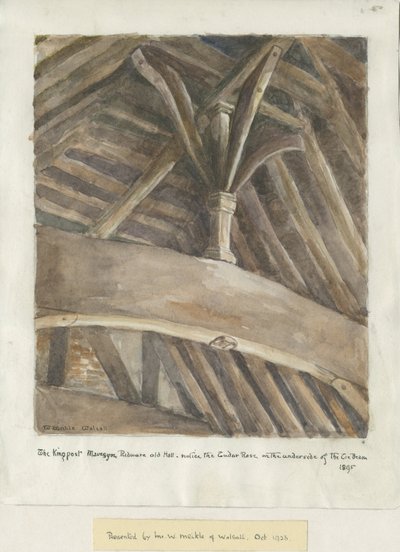 Mavesyn Ridware Hall - Poortgebouw: schilderij door School English