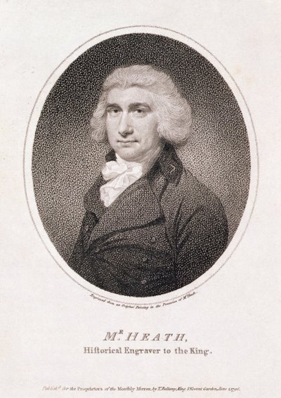 Mr. Heath, Historische Graveur van de Koning, uitgegeven voor de Eigenaren van Monthly Mirror, door T. Bellamy door School English