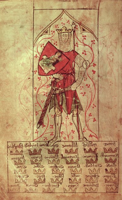 Koning Arthur en de Dertig Koninkrijken, geschreven tijdens het bewind van Edward II door School English