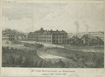 Soho Manufactory: staalgravure, nd [eind 18e eeuw] door School English