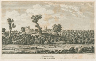 Tamworth Castle (gravure) door School English