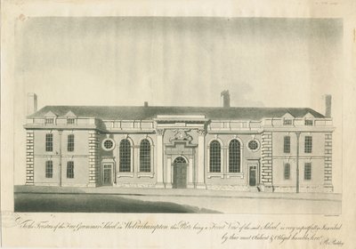 Wolverhampton - Grammar School: gravure, nd [1797] door School English