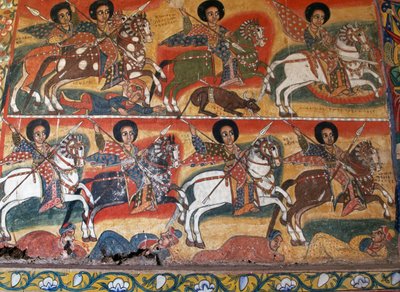 Ridders met lansen (detail) door School Ethiopian