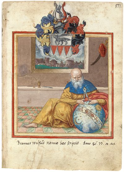 Pagina uit het Album Amicorum van Salomon Schweigger von Sulz door School European