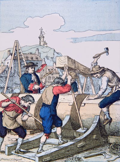 Een scheepswerf in de tijd van Lodewijk XIV door School French