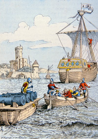 Expeditie van Karel VIII naar Italië in 1494 door School French