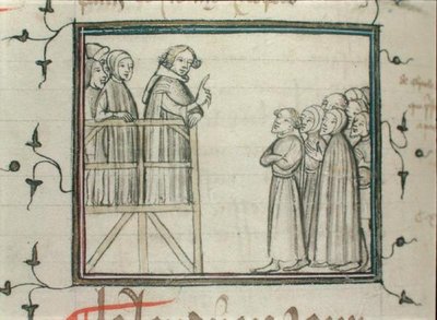 Karel V (1338-80) de Wijze die Predikt in Les Halles, Parijs, in 1364 door School French