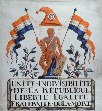 Dood aan de tiran - Allegorie van de Republiek door School French