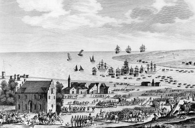 Evacuatie van Nederland door de Russisch-Engelse troepen en overgave van de Hertog van York op de 10e mist An VIII (1 november) door School French
