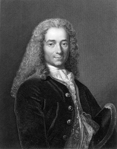 Francois Marie Arouet alias Voltaire (gravure) door School French