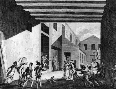 Franse revolutie en anti-revolutionaire beweging: arrestatie van Cecile Renaud (of Cecile Aimee Renault) door School French