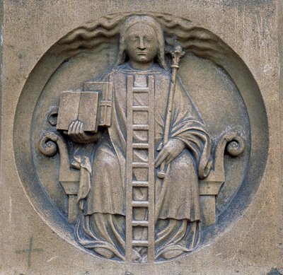 Gotische kunst: allegorie van alchemie. Kathedraal Notre Dame in Parijs door School French