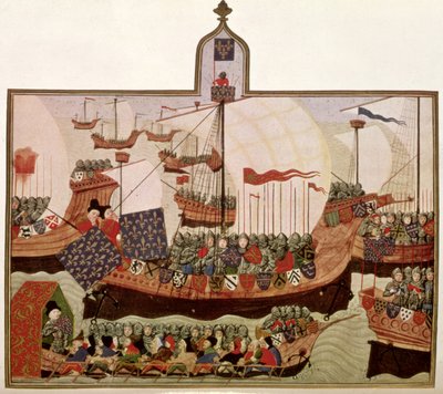 Expeditie van de Hertog van Bourbon naar Barbarije, uitgevoerd door Jean Froissart in Parijs voor de Franse historicus Philip de Commines door School French