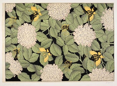 Japanse bloemmotief, illustratie uit 
