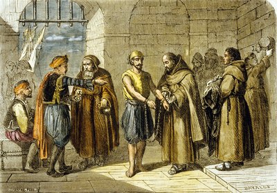 Miguel de Cervantes gered door de Vaders van de Verlossing door School French