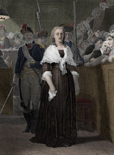 Koningin Marie Antoinette (1755-1793) Veroordeeld door het Revolutionaire Hof in oktober 1793 door School French