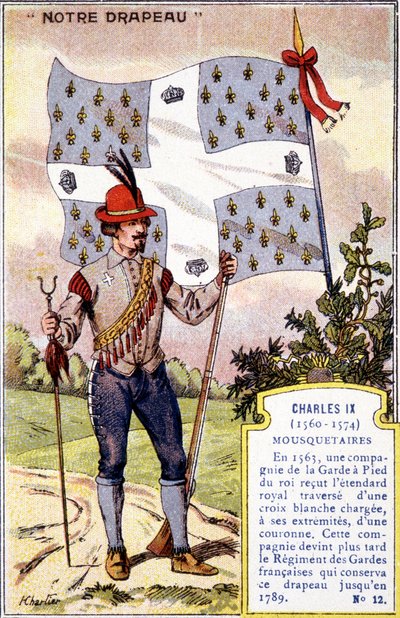 Het vaandel van de Musketiers van Karel IX door School French
