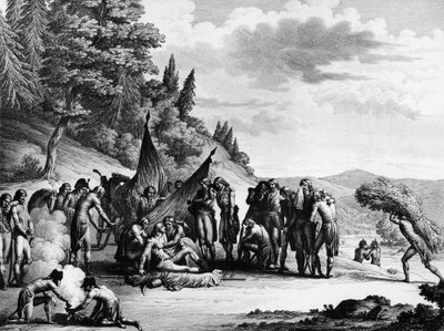 Oorlog van de Franse Revolutie: Dood van de Franse legergeneraal Francois Severin Marceau (1769-1796) in Altenkirchen, Duitsland op 21 september door School French