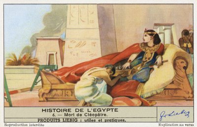 Dood van Cleopatra, Liebig-kaart door School German