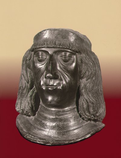 Portretbuste van de Heilige Roomse Keizer Maximiliaan I (1459-1519) door School German