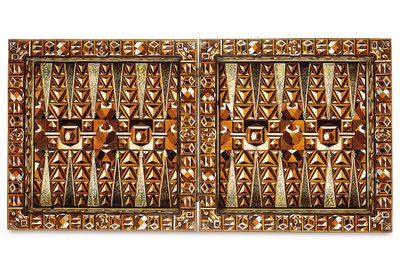 Zuid-Duitse marqueterie spellenkist, uit Augsburg of Neurenberg, late 16e-begin 17e eeuw door School German