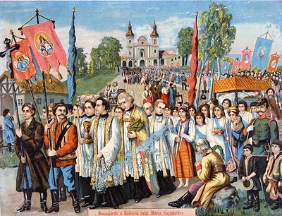 Bedevaart ter ere van de Maagd Maria door School Hungarian
